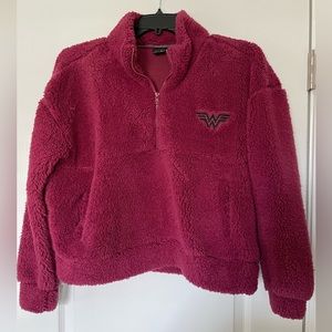 Wonder Woman fleece quarter zip pullover